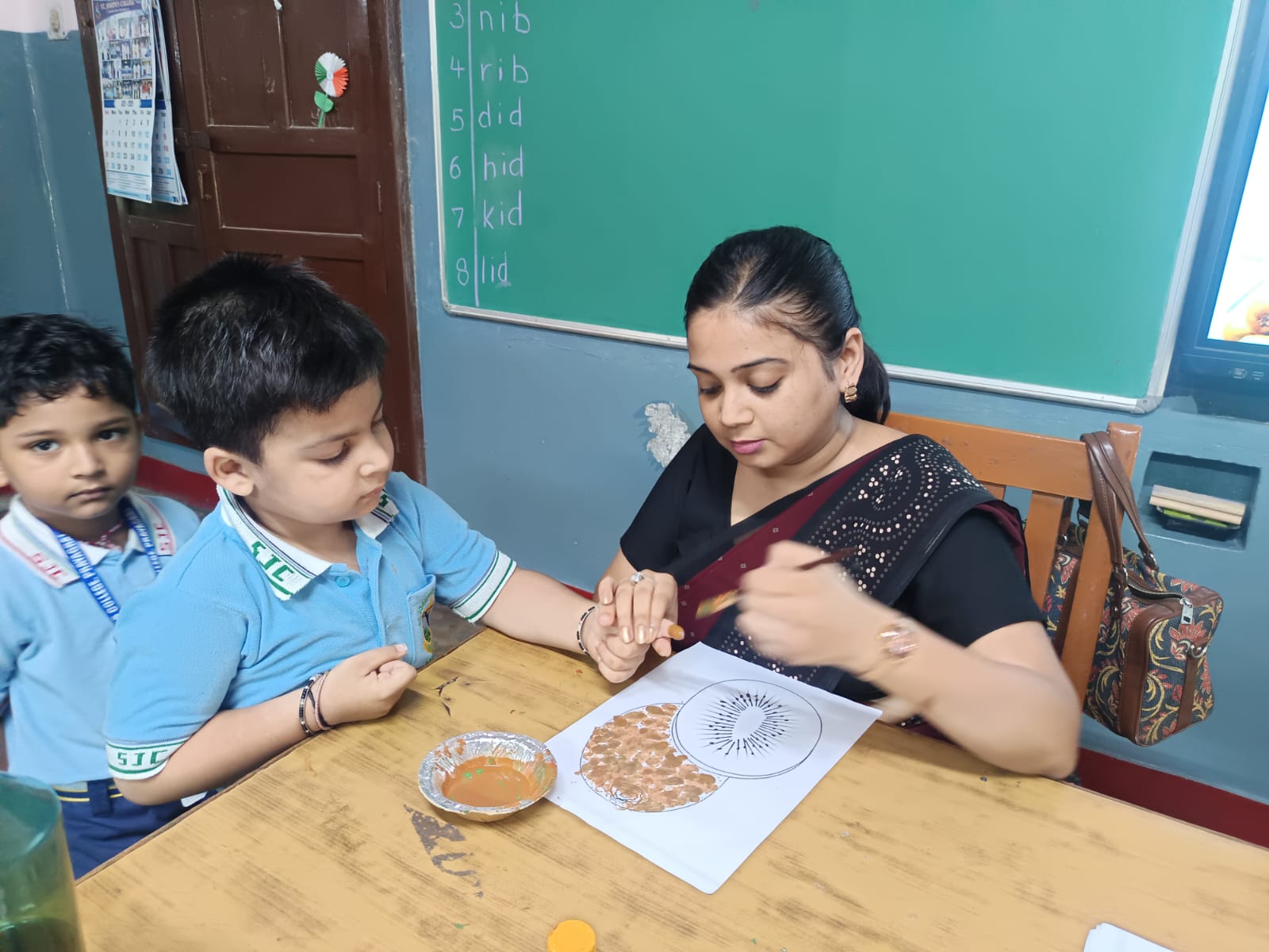 THUMB PRINTING CLASS ACTIVITY IN KG SECTION