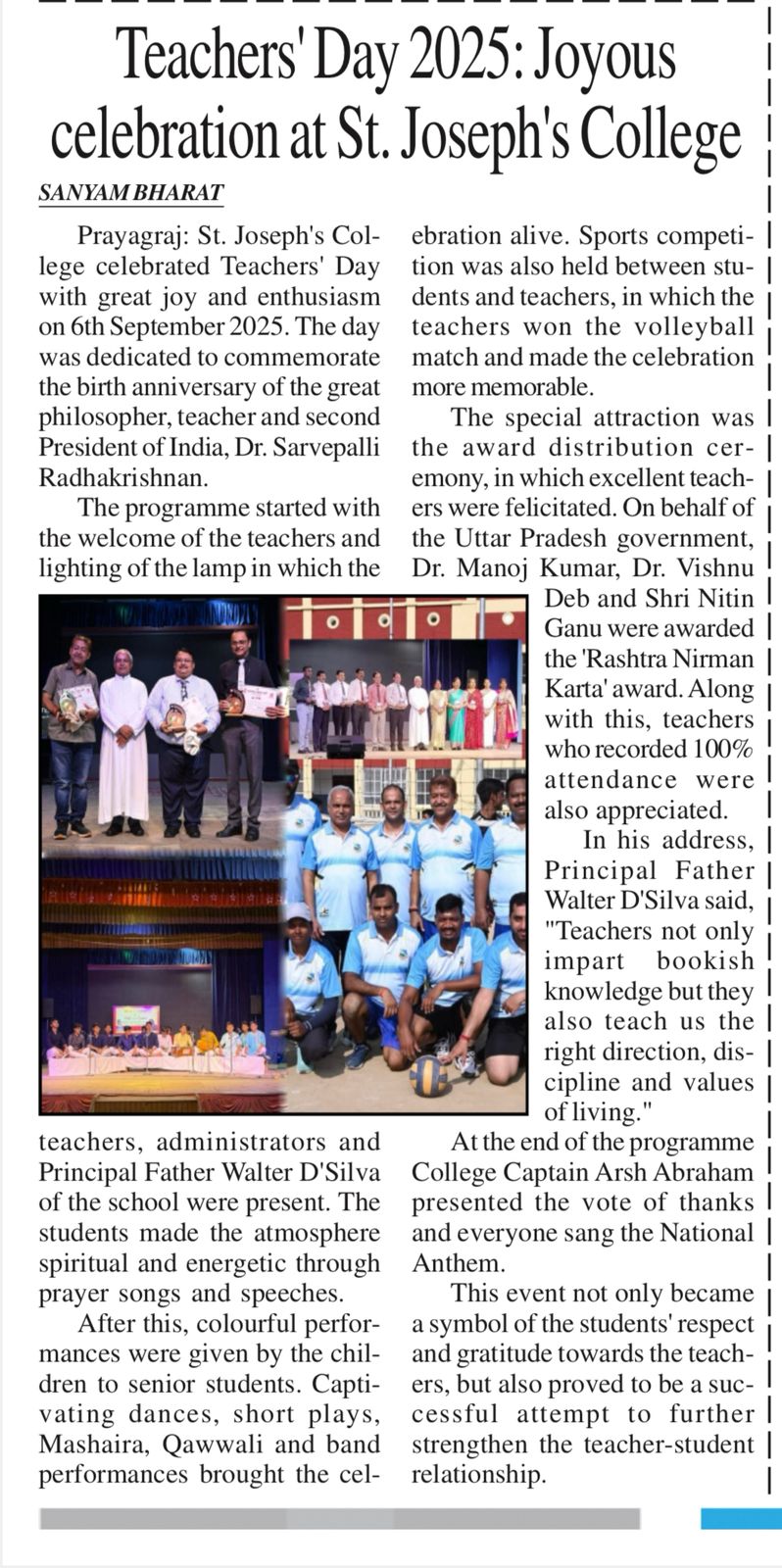 Pedagogical Prowess and Enduring Influence: A Commemoration of Teachers’ Day 2025